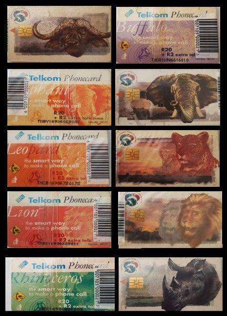 The Big Five Telephone Card - Full Set-  Dated: 2000 - Still in original wrapping