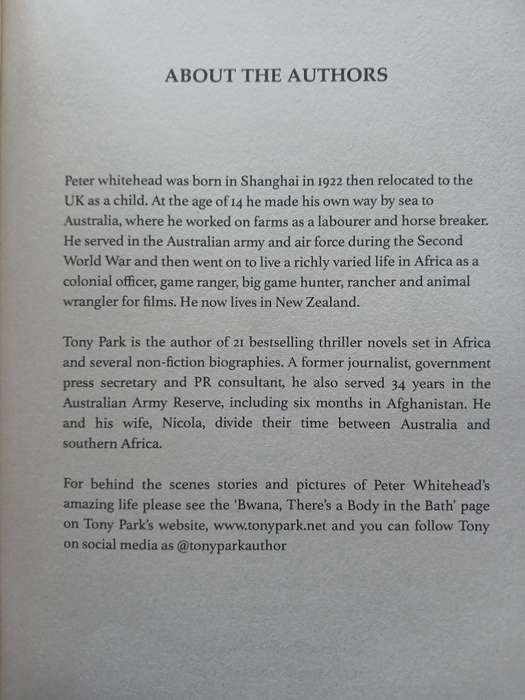 Bwana there's a body in the bath by Peter Whitehead with Tony Park