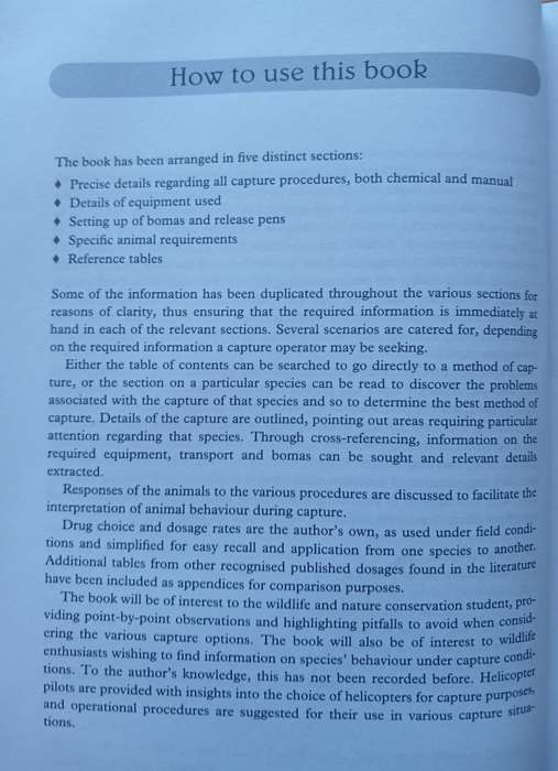 The Capture, Care and Management of Wildlife