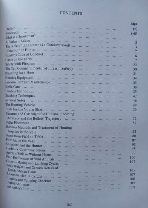 A Hunter's Hanbook