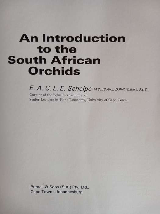 An Introduction to the South African Orchids