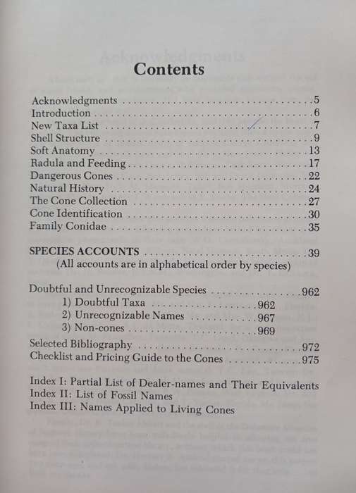Cone Shells - A synopsis of the living Conidae