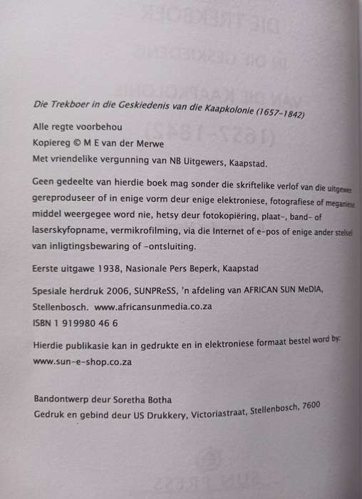 Die Trekboer in die Geskiedenis van die Kaapkolonie (1657-1842)