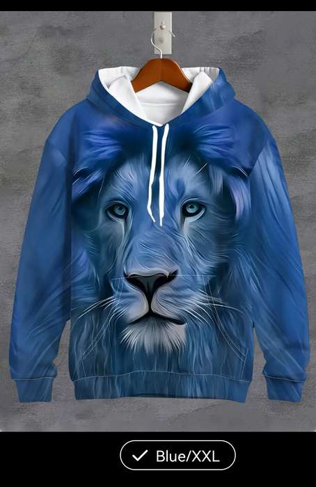 Wow amazing luxurious Men's Manfinity LEGND Men's 3d printed lion hoodiie(jacket )