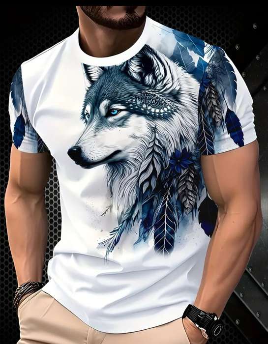 Wow amazing luxurious Men's Manfinity LEGND Men's 3d wolf printed T shirt