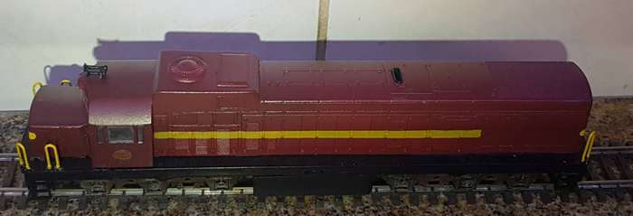 SAR Class 33-000 Diesel Locomotive #33-006 body mounted on HO Scale Frateschi chassis