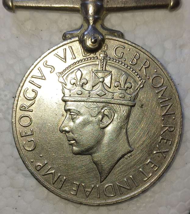 WW2 Engraved George VI War Medal 104763 B.H. Fourie