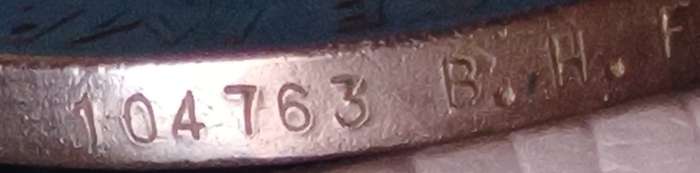 WW2 Engraved George VI War Medal 104763 B.H. Fourie