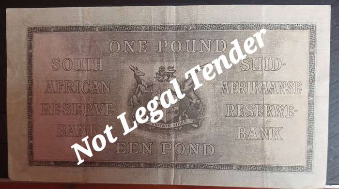 1 x South African 1 Pound and 1 x South African 5 Pound ( Postmus )