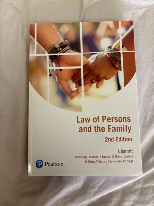 LAW OF PERSONS AND THE FAMILY (PAPERBACK, 2ND ED