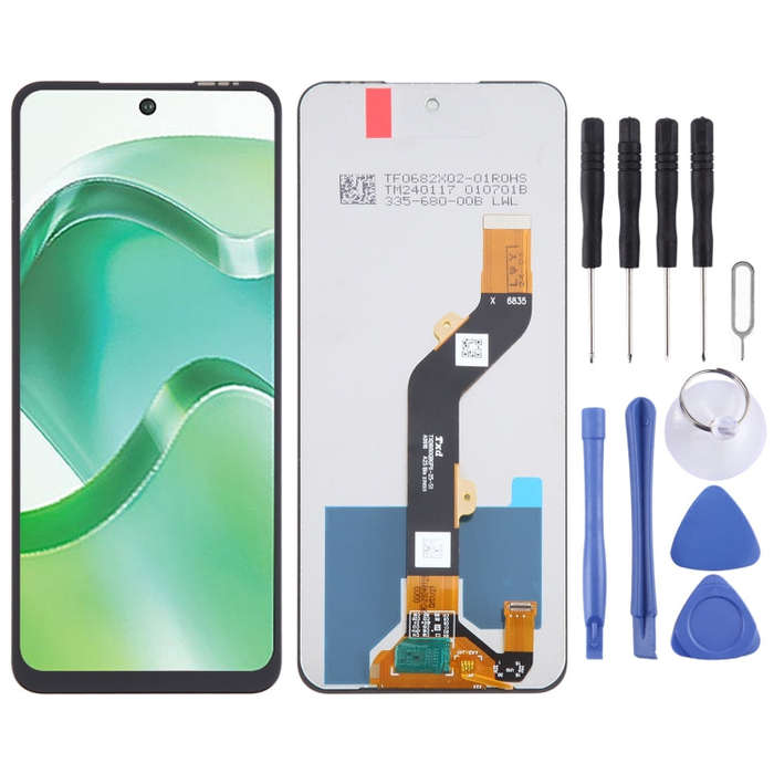 Itel P40 Plus LCD Screen - LCD Touch Digitizer Assembly with Tools (Local Stock)