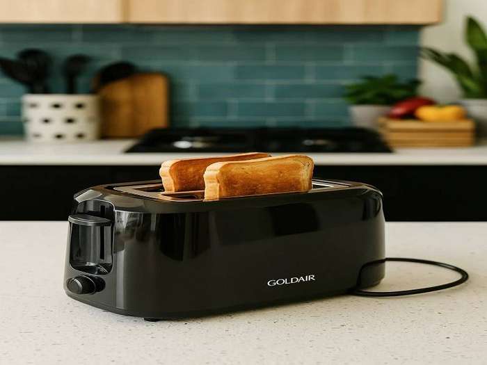 GOLDAIR 2 Slice Toaster Black
