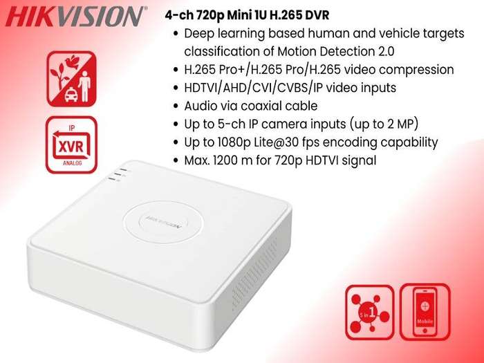 Hikvision 4-Channel ColorVu CCTV Kit with Zatech 20m Cables and Junction Box