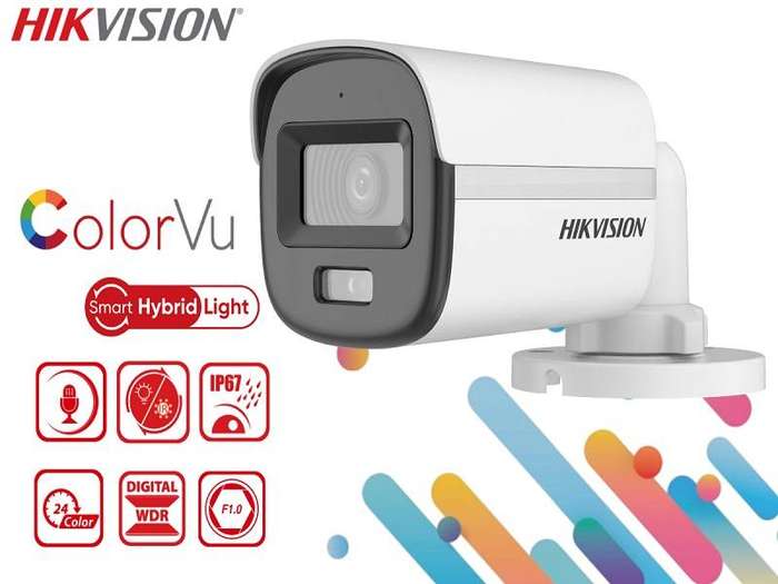 Hikvision 4-Ch ColorVu CCTV Kit with 1TB HDD, Zatech RG59 Cable Roll and JB