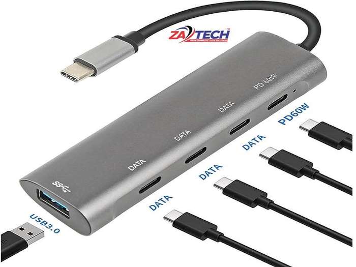 TYPE C To Usb3.0-Type C X 3 - Pd 60W