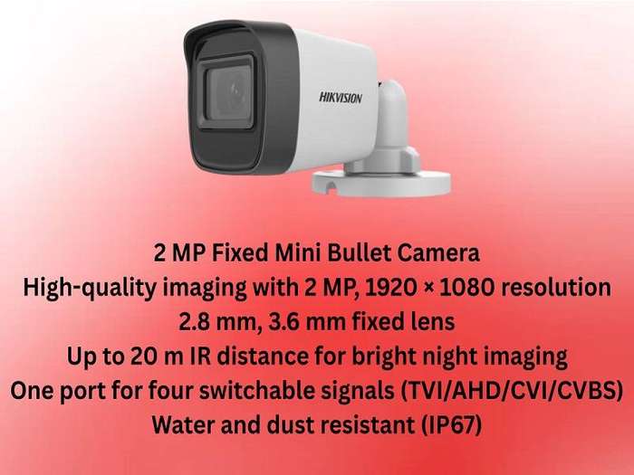 Hikvision 16CH CCTV Kit with eSSD DVR, 2MP Cameras & 20m Cables