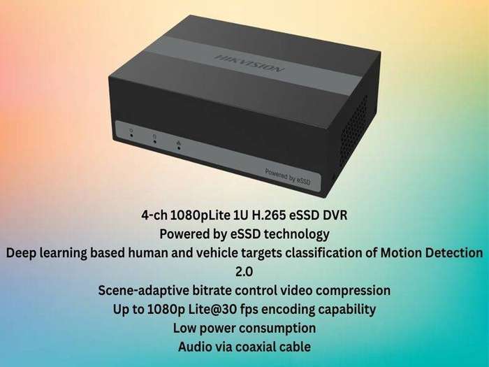 Hikvision 4CH DVR Kit 960GB eSSD, 4 Cameras with ZATECH Cables