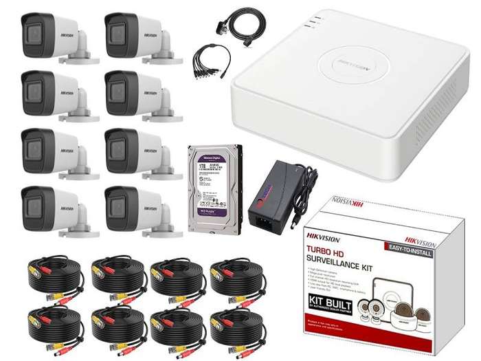 Hikvision 8CH 2MP CCTV Kit  1TB HDD with Zatech Ready Cables