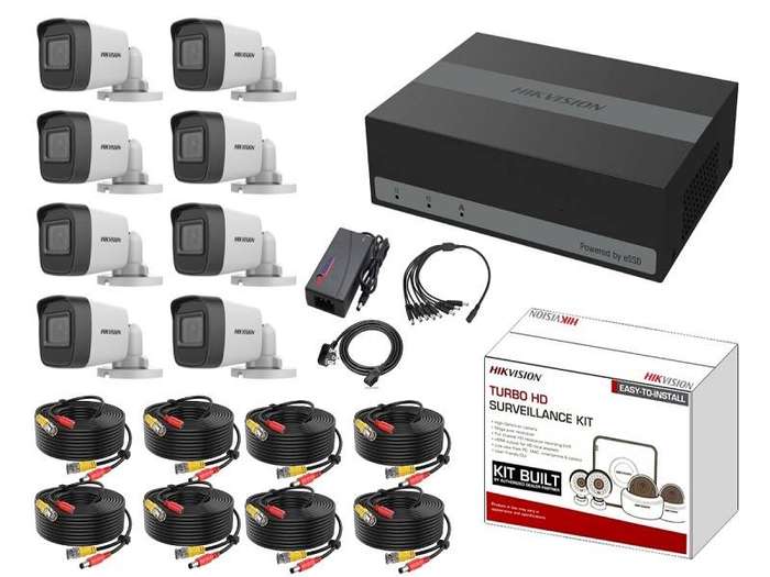 Hikvision 8CH eSSD DVR Kit with 1TB Built-in SSD & Zatech 20m Ready cables