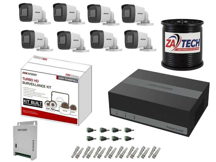 Hikvision 8CH eDVR CCTV Kit with Built-in 1TB SSD & Zatech RG59 Cable roll