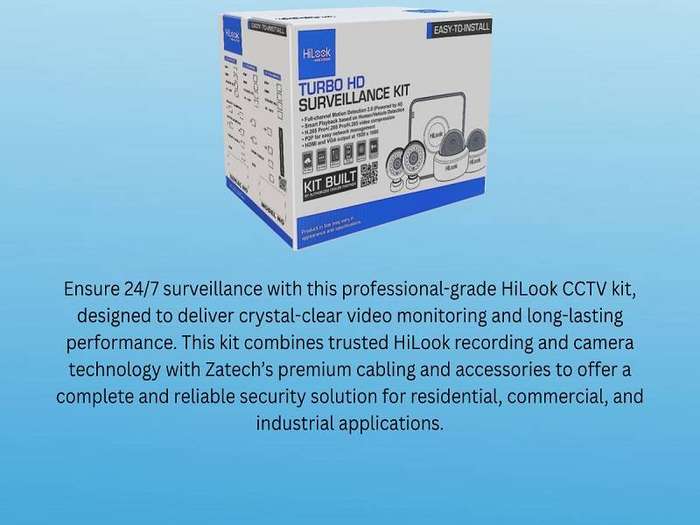 HiLook 16CH DVR Kit with 16x 2MP Cameras, 2TB HDD & Zatech Accessories
