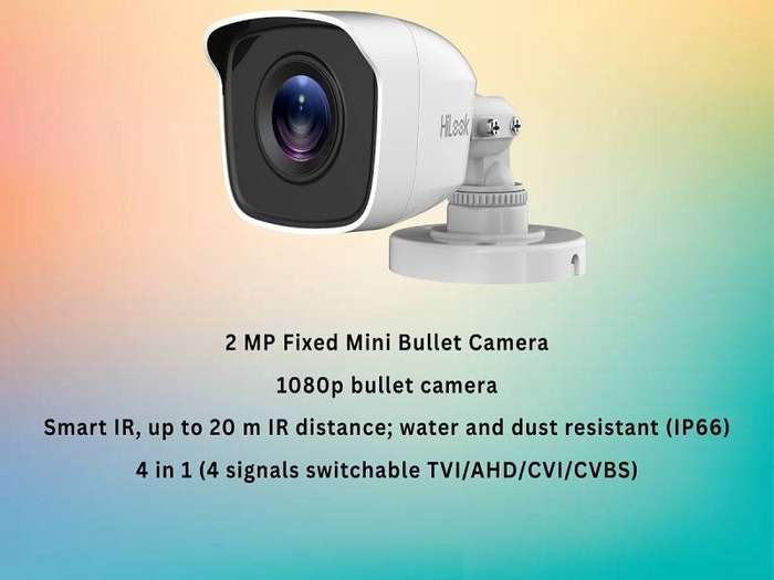 HiLook 4CH CCTV Kit with 2MP Cameras, 20m Cables & Junction Boxes