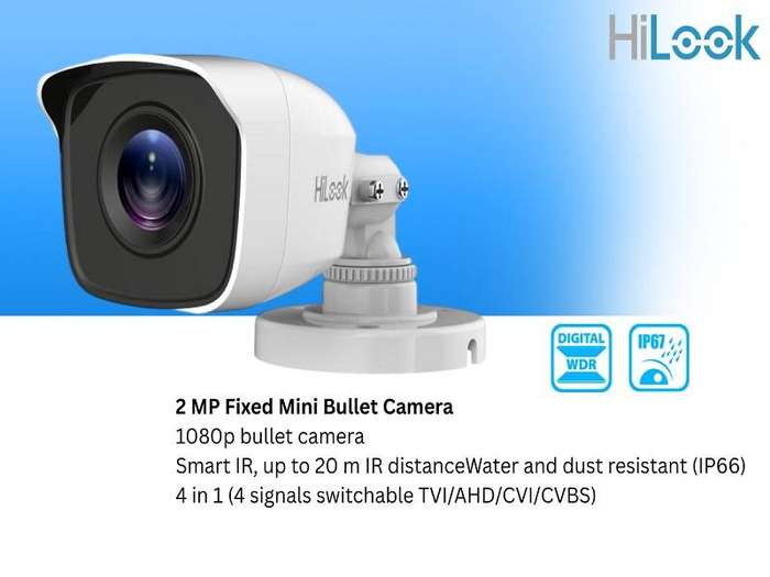HiLook 8CH 2MP CCTV Kit with Ready Cables & Zatech Junction Boxes