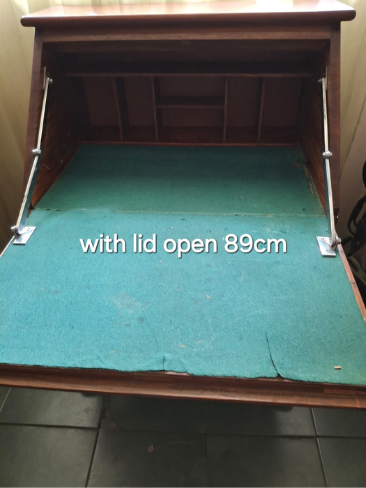 Oak flip open writing desk
