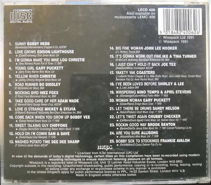 GOLDEN SIXTIES rock era CD