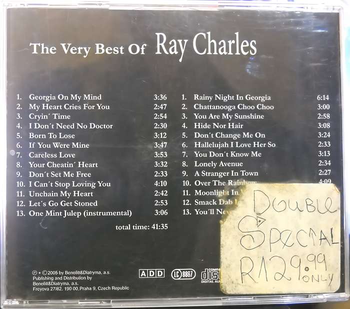 the very best of RAY CHARLES CD