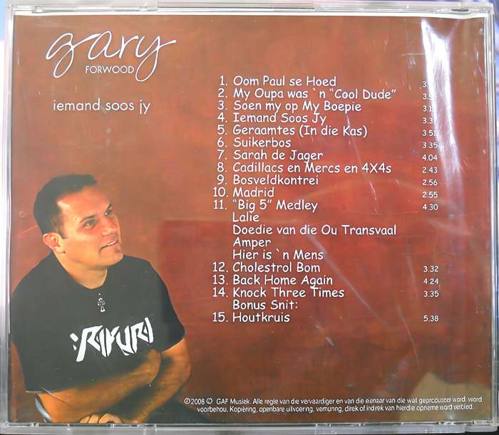 GARY FORWOOD ieman soos jy CD