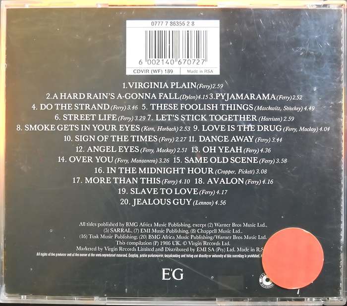 BRYAN FERRY roxy music - street life