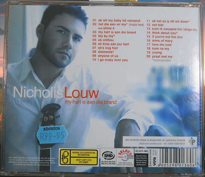 Nicholis Louw my hart is ann die brand