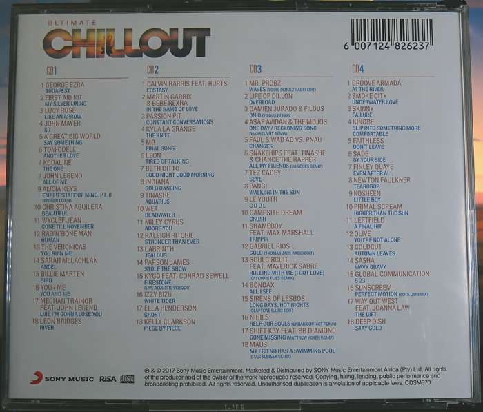 ULTIMATE CHILLOUT music 4CD