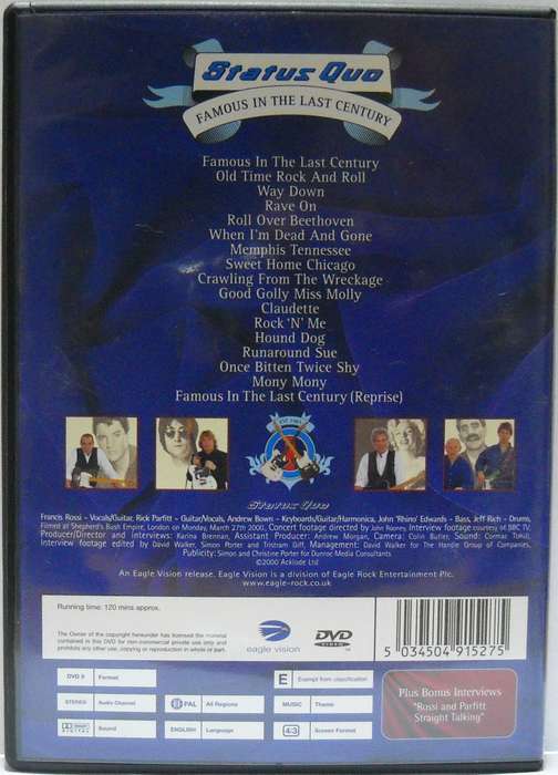 STATUS QUO famous in the last century