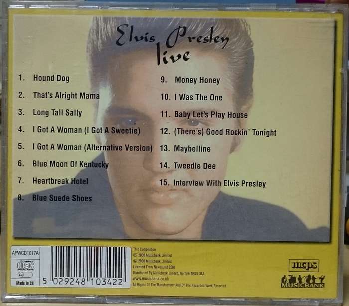 Elvis Presley Live CD