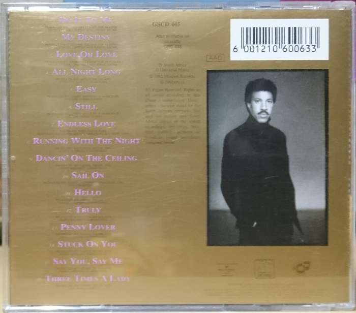 Lionel Richie Back to Front CD
