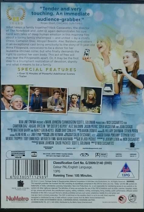 My Sister's Keeper DVD