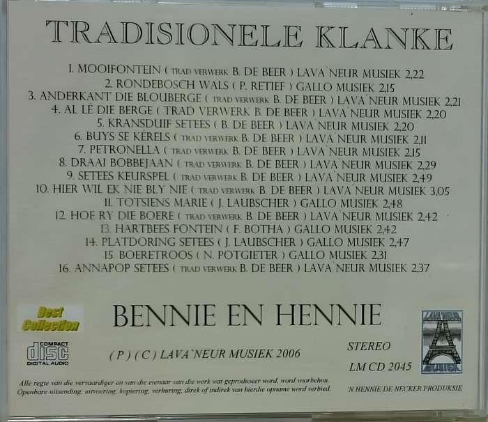 Tradisionele Klanke bennie en hennie
