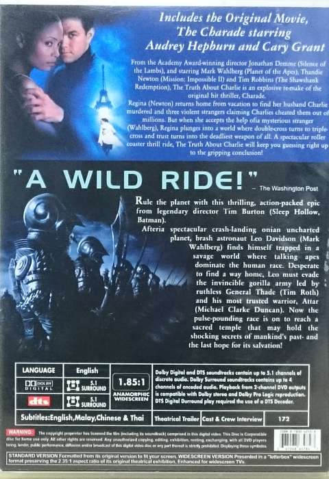 Planet of the Apes + The Truth About Charlie (2 in 1 DVD)