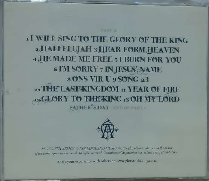Glory to the King CD
