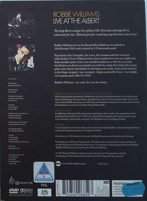 ROBBIE WILLIAMS live at the Albert