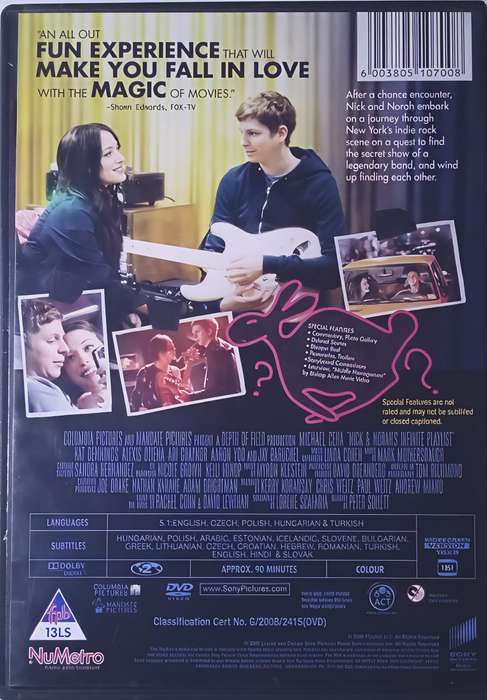 NICK & NORAH'S Infinite Playlist DVD