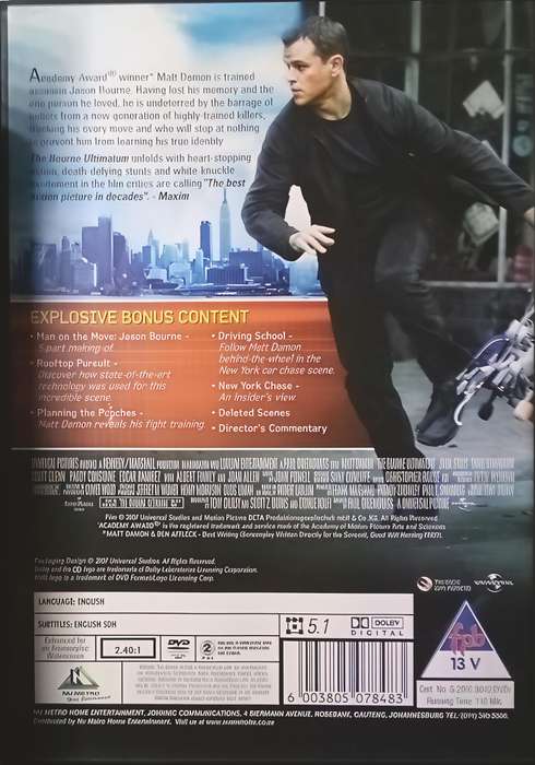 THE BOURNE ULTIMATUM Matt Damon