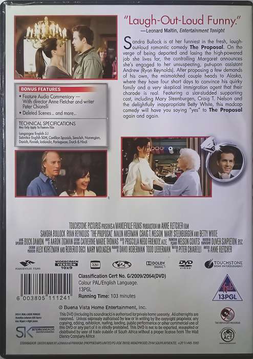 THE PROPOSAL Sandra Bullock DVD