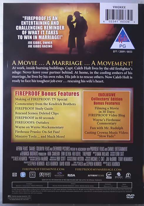 FIREPROOF Kirk Cameron DVD