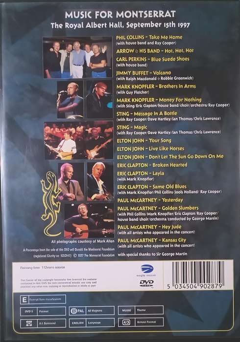 MUSIC FOR MONTSERRAT DVD