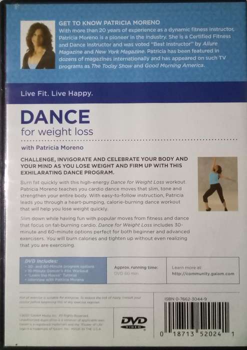 DANCE FOR WEIGHT LOSS DVD