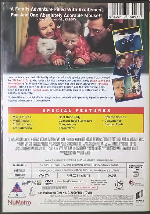 STUART LITTLE Michael J. Fox DVD