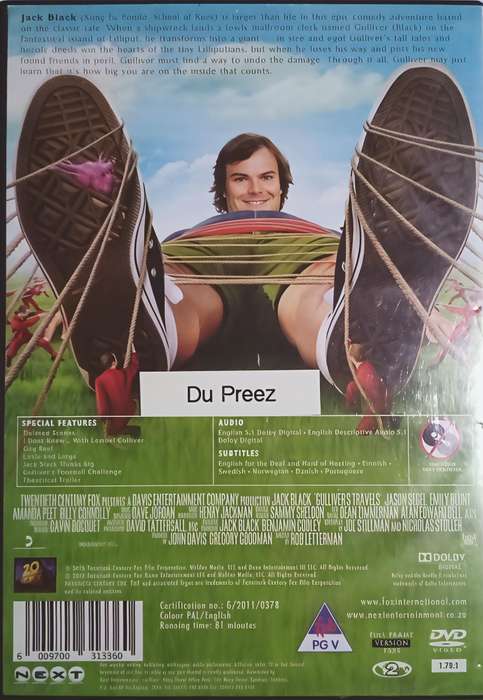 GULLIVER'S TRAVELS Jack Black DVD